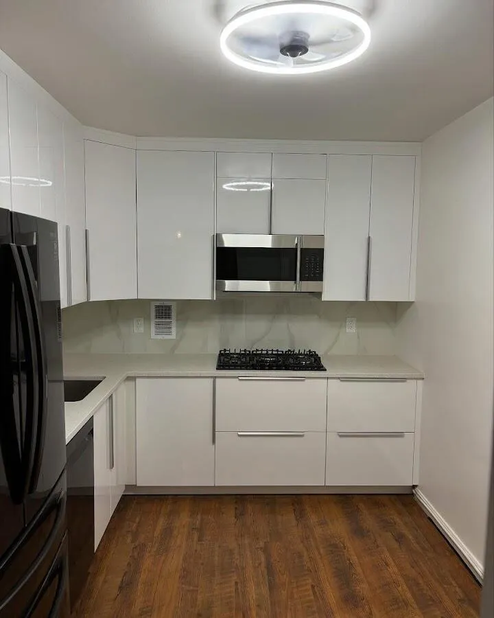 Renovated kitchen with quartz countertops in Loves Park